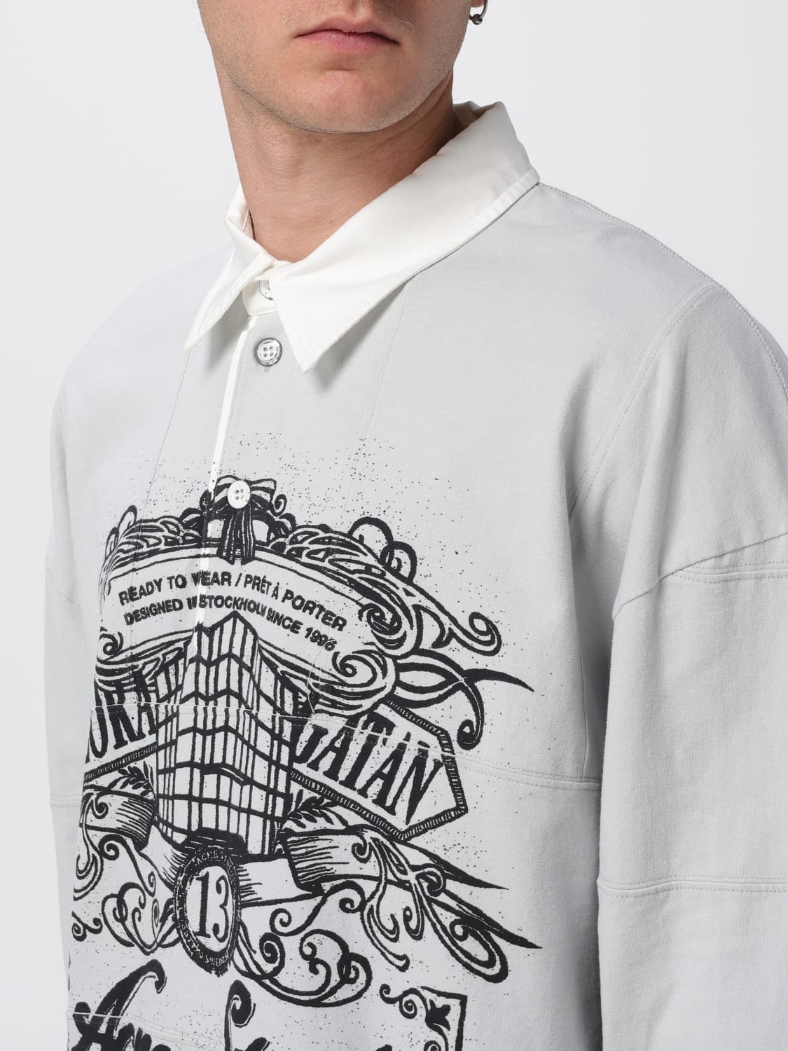 ACNE STUDIOS POLO: Polo herren Acne Studios, Grau - Img 4