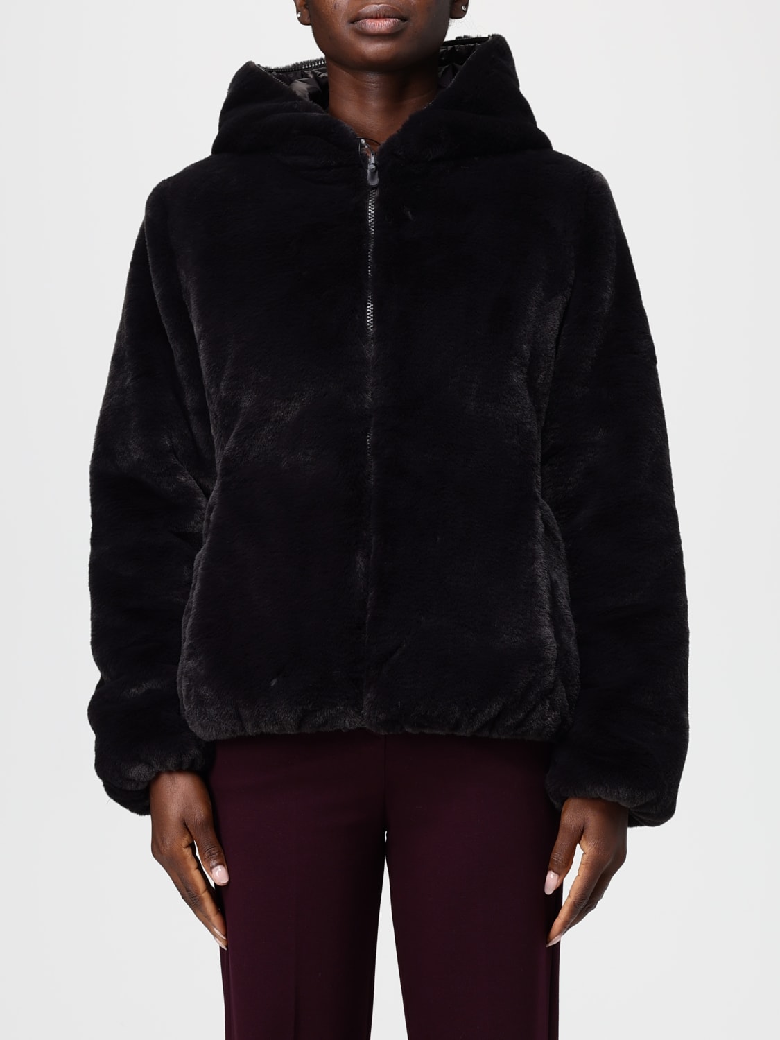 SAVE THE DUCK FUR COAT: Save The Duck women's jacket, Brown - Img 1