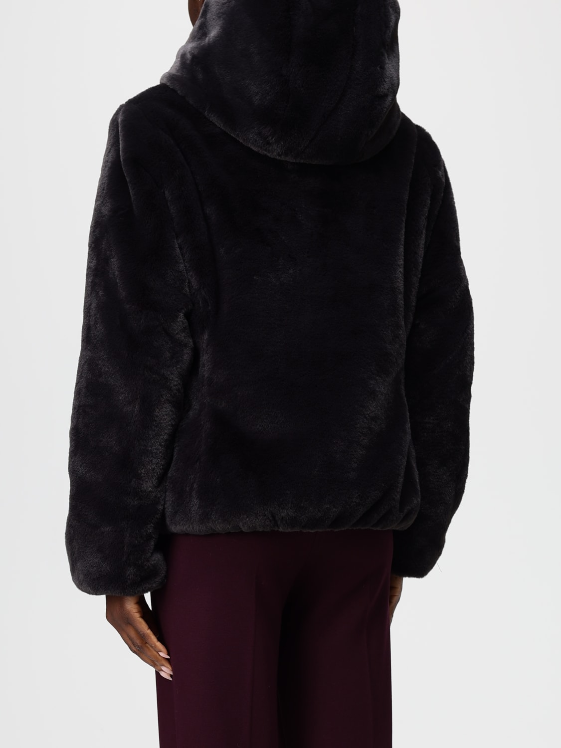 SAVE THE DUCK FUR COAT: Save The Duck women's jacket, Brown - Img 2