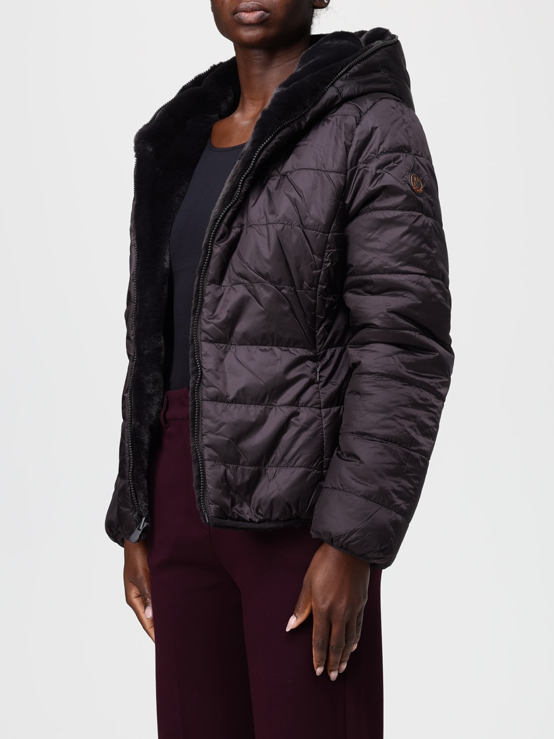 SAVE THE DUCK FUR COAT: Save The Duck women's jacket, Brown - Img 3