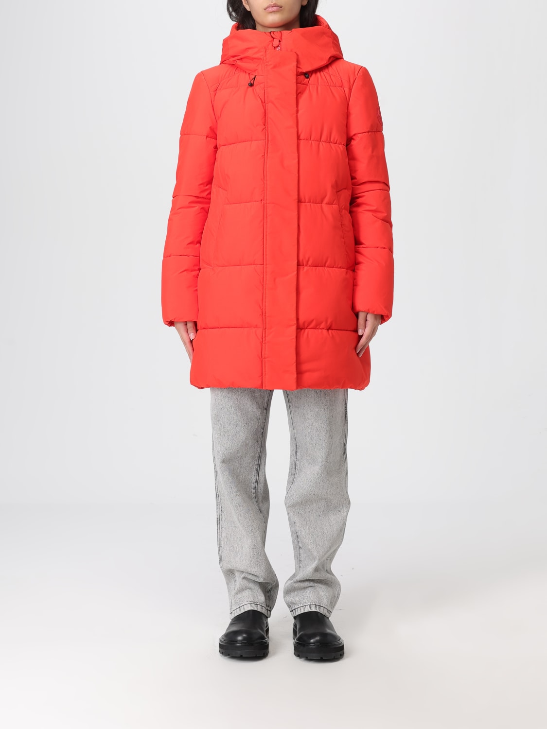 SAVE THE DUCK VESTE: Manteau femme Save The Duck, Rouge - Img 1