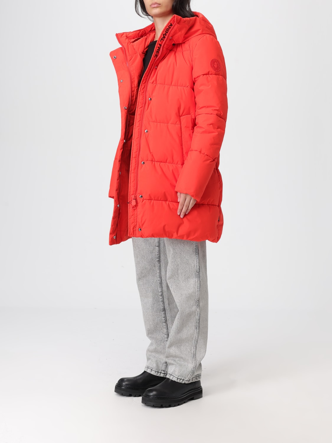 SAVE THE DUCK VESTE: Manteau femme Save The Duck, Rouge - Img 3