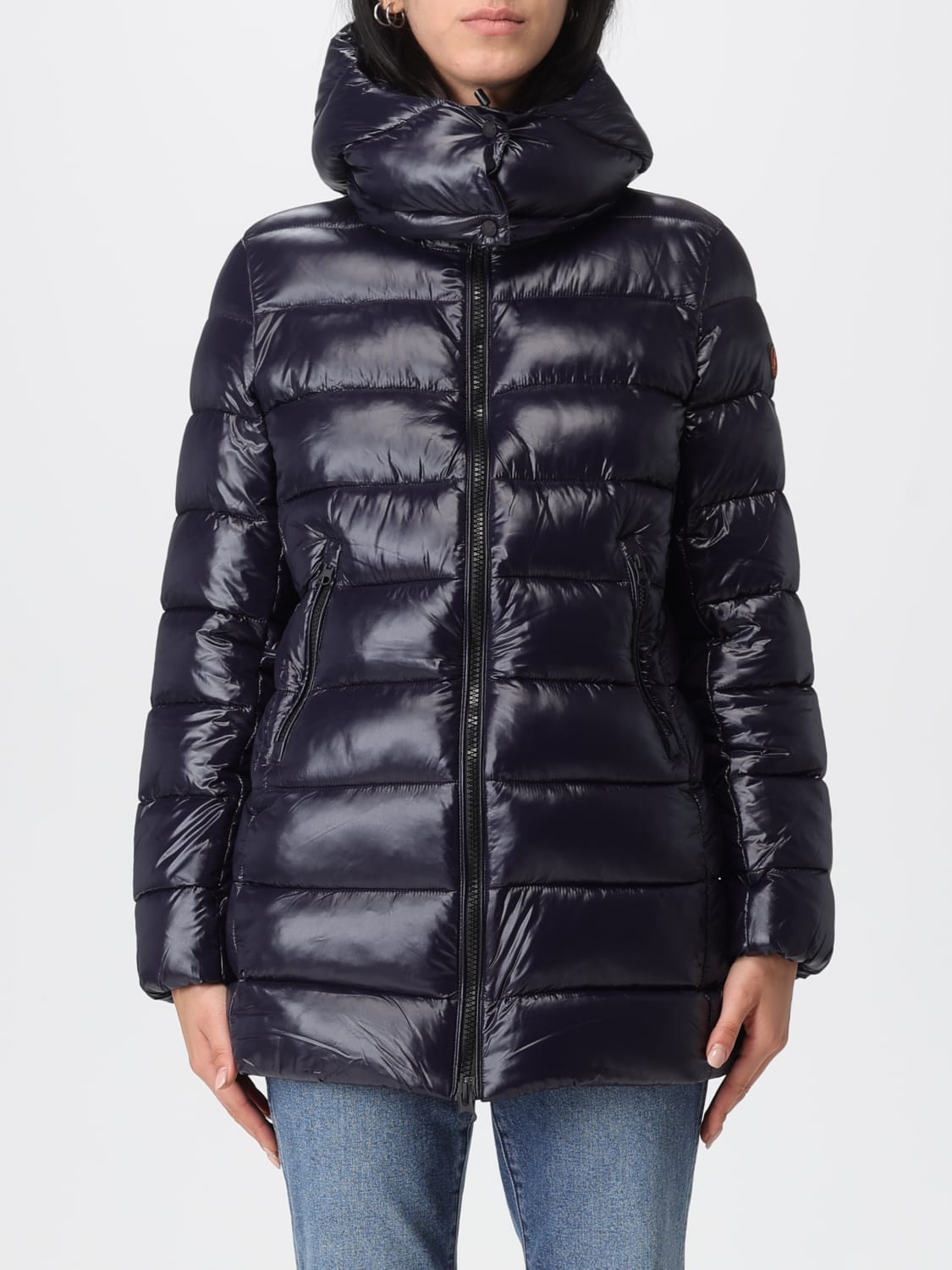 SAVE THE DUCK CHAQUETA: Abrigo mujer Save The Duck, Azul Oscuro - Img 1