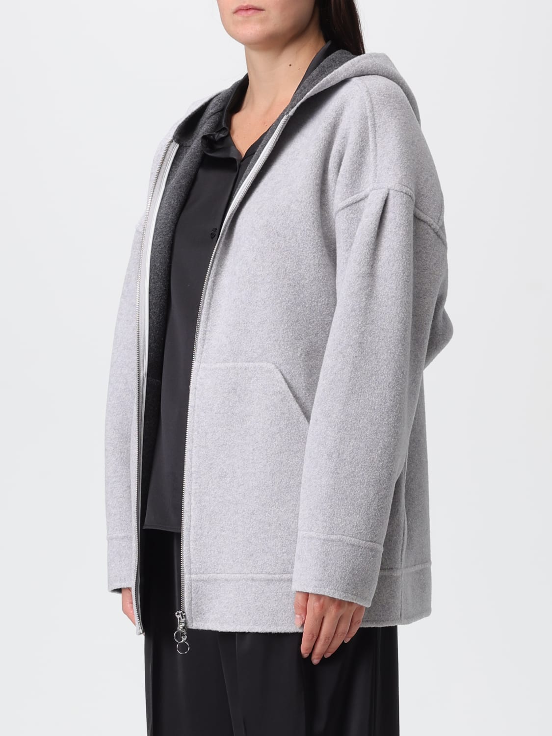 MM MAX MARA SWEAT-SHIRT: Blazer femme Mm Max Mara, Gris - Img 4