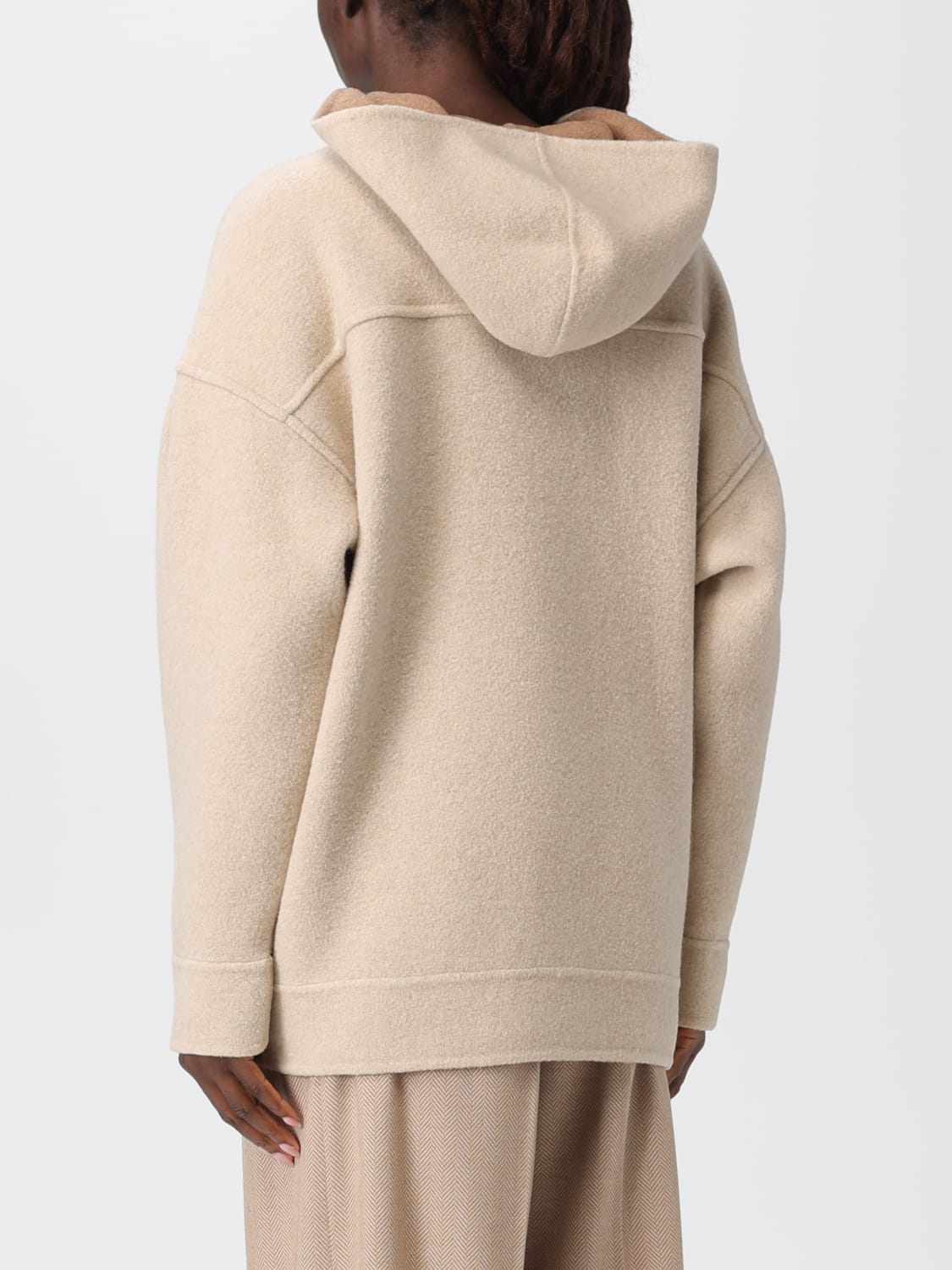 MM MAX MARA SWEATSHIRT: Mm Max Mara women's cardigan, Camel - Img 3