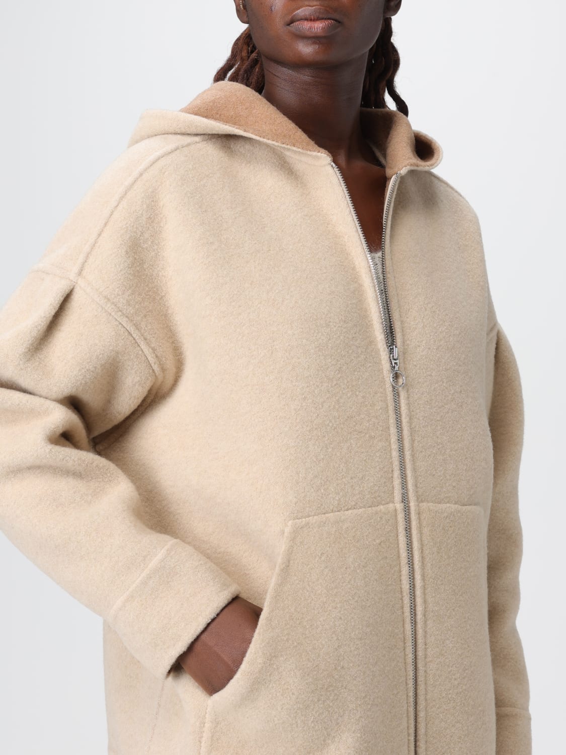 MM MAX MARA SWEATSHIRT: Mm Max Mara women's cardigan, Camel - Img 5