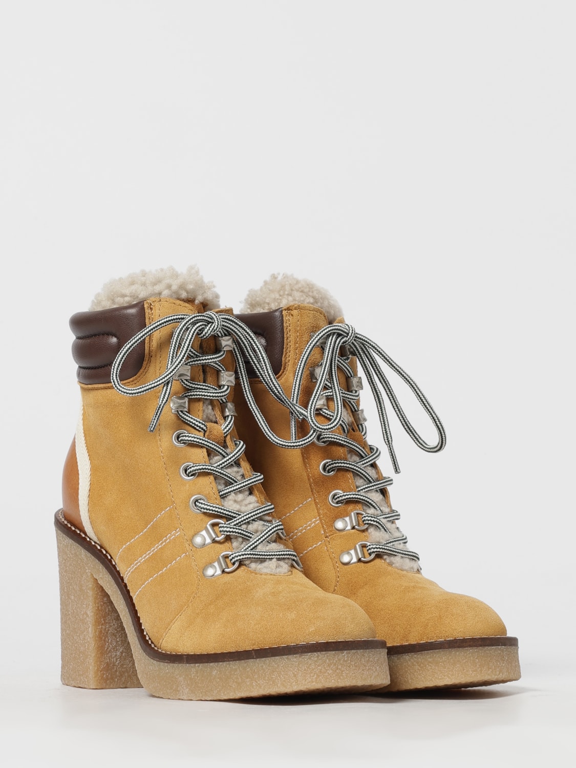 WOOLRICH BOOTS: Flat ankle boots woman Woolrich, Beige - Img 2