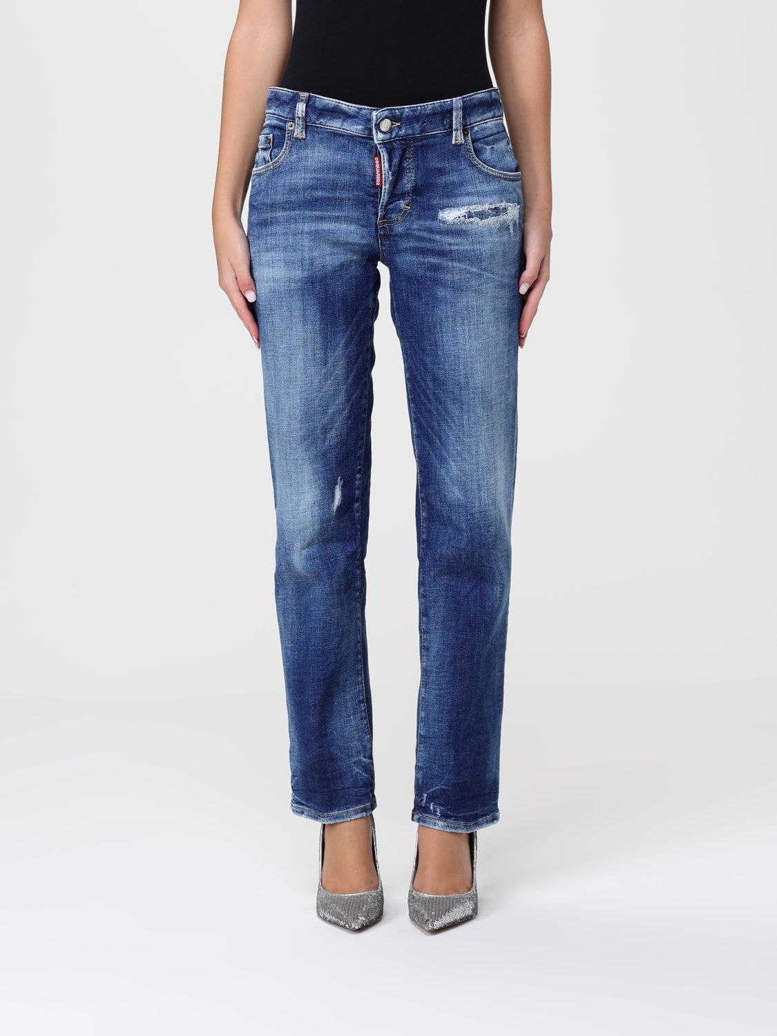 DSQUARED2 JEANS: Jeans femme Dsquared2, Bleu - Img 1