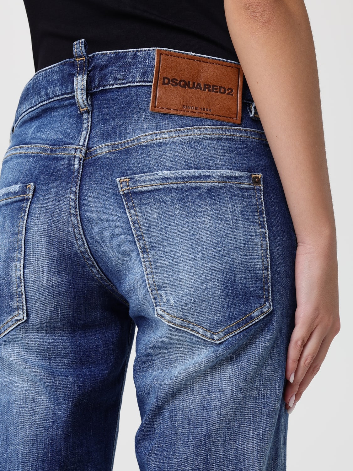 DSQUARED2 JEANS: Jeans femme Dsquared2, Bleu - Img 3