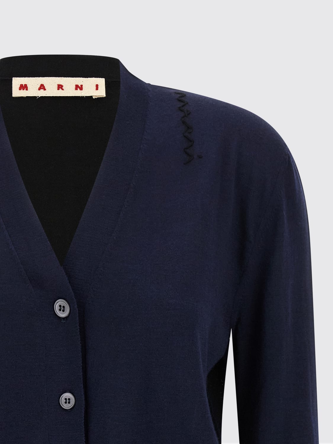 MARNI MAGLIA: Cardigan di lana vergine e seta Marni, Fantasia - Img 3