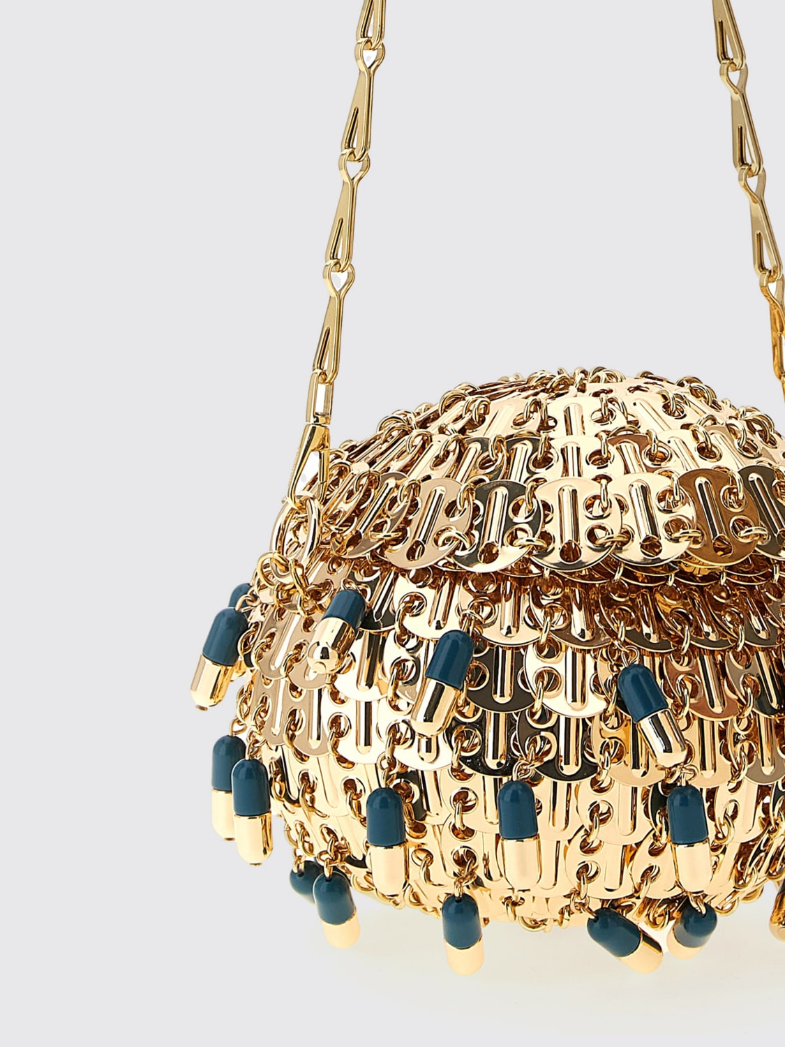 RABANNE MINI BAG: Shoulder bag woman Rabanne, Gold - Img 3