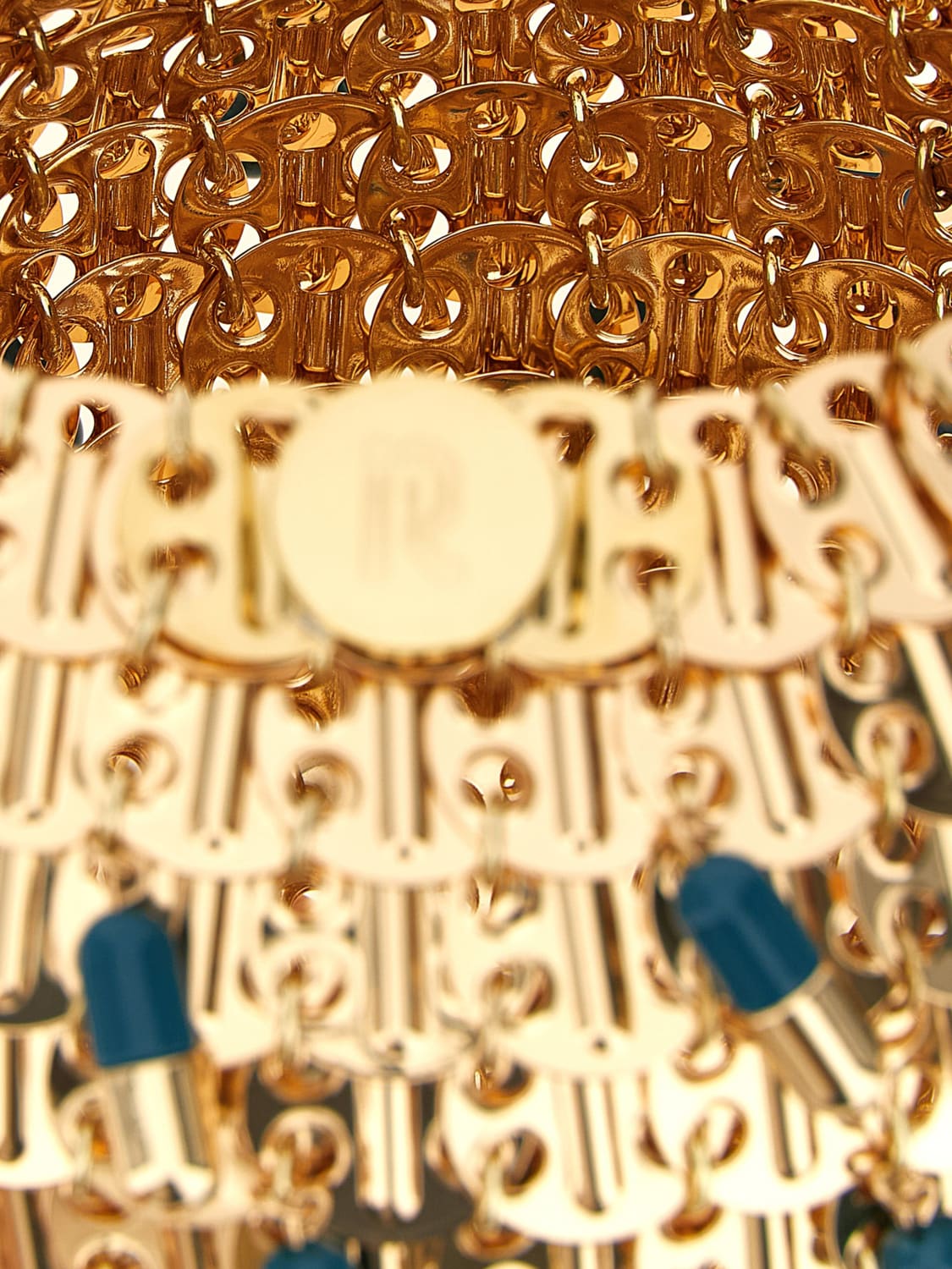 RABANNE MINI BAG: Shoulder bag woman Rabanne, Gold - Img 4