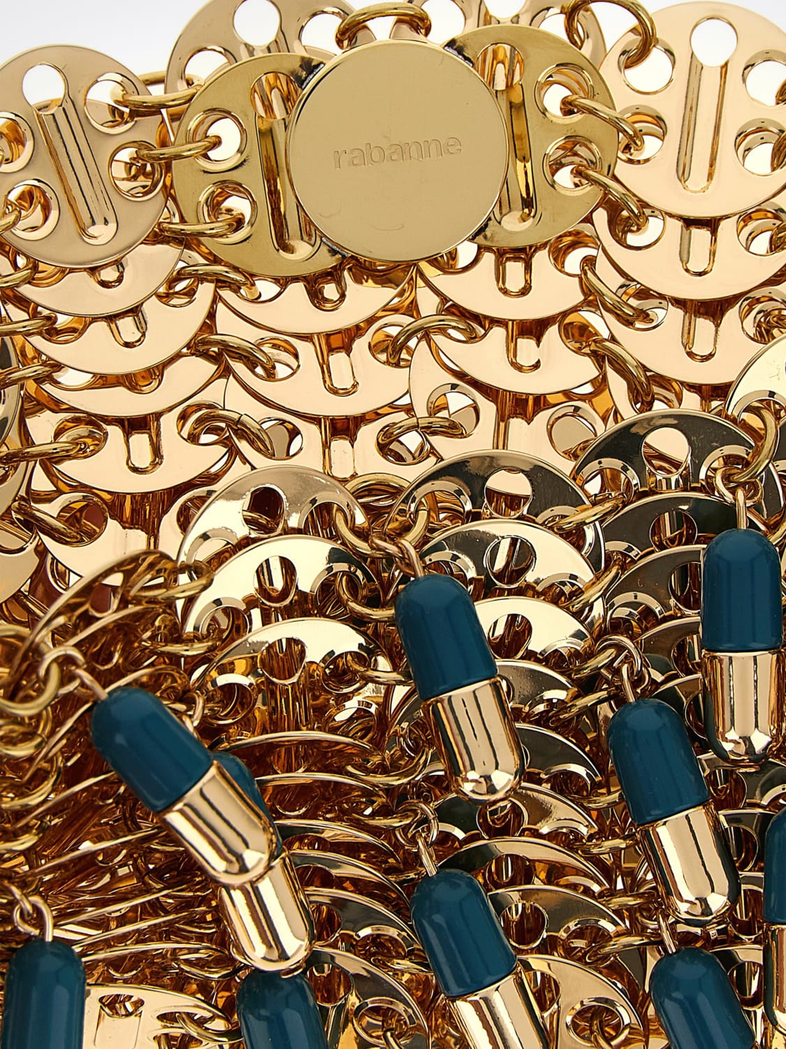 RABANNE MINI BAG: Shoulder bag woman Rabanne, Gold - Img 4
