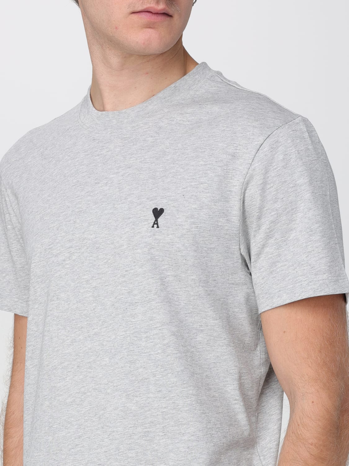 AMI PARIS T-SHIRT: T-shirt men Ami Paris, Charcoal - Img 4