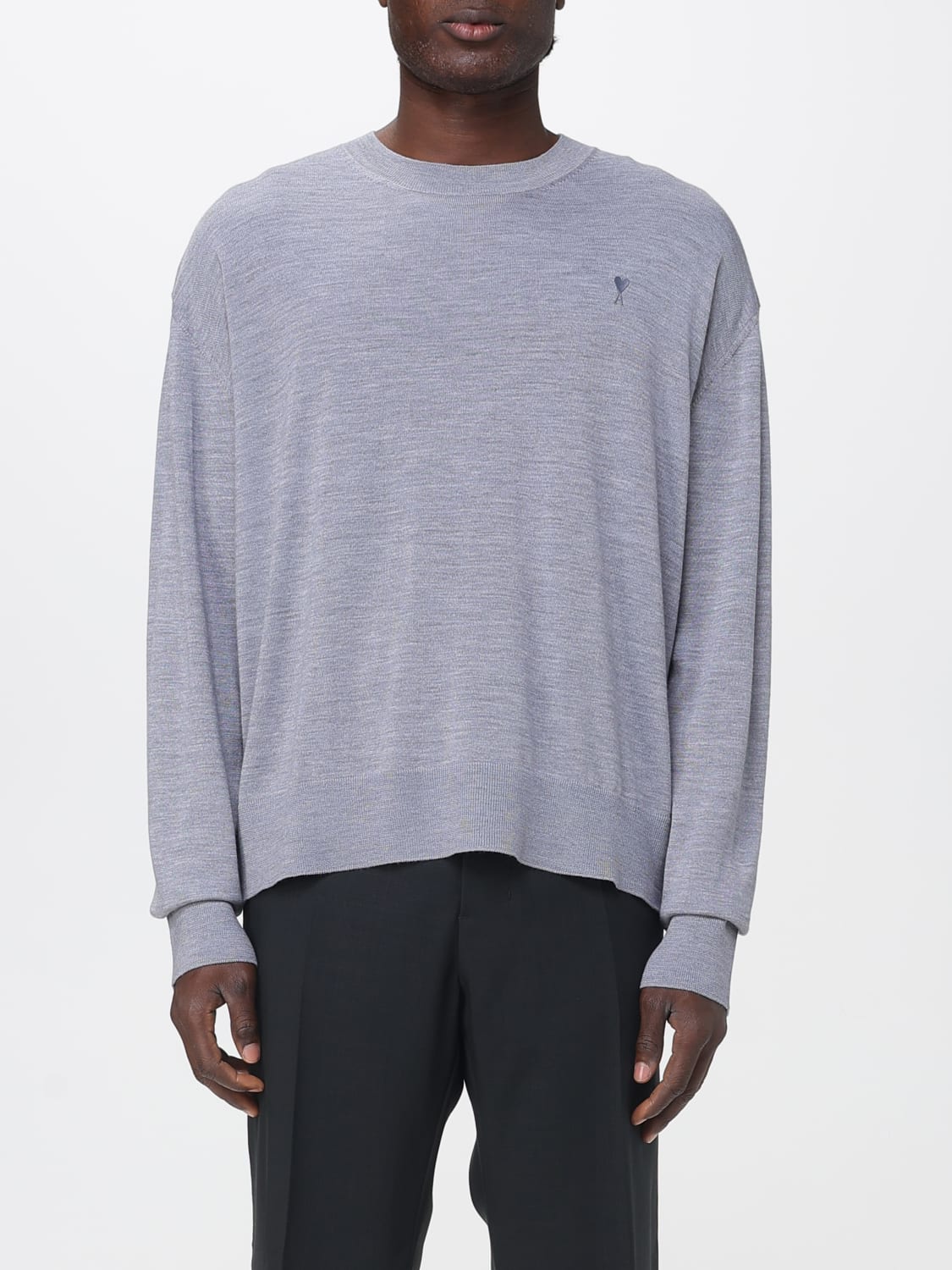 AMI PARIS PULLOVER: Pullover herren Ami Paris, Grau - Img 1