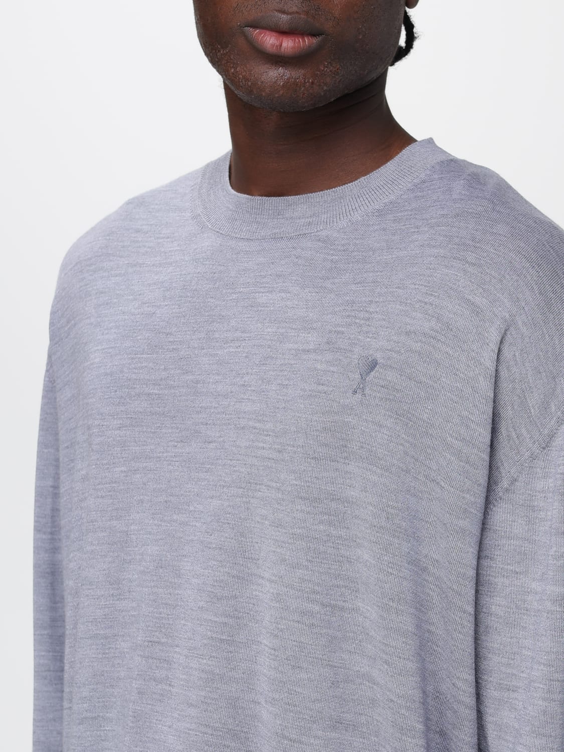 AMI PARIS PULLOVER: Pullover herren Ami Paris, Grau - Img 3