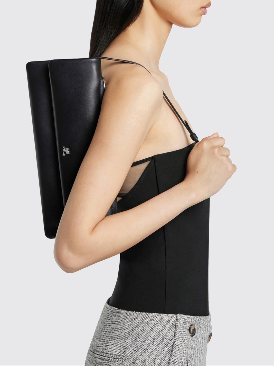 COURRÈGES SHOULDER BAG: Handbag woman CourrÈges, Black - Img 3