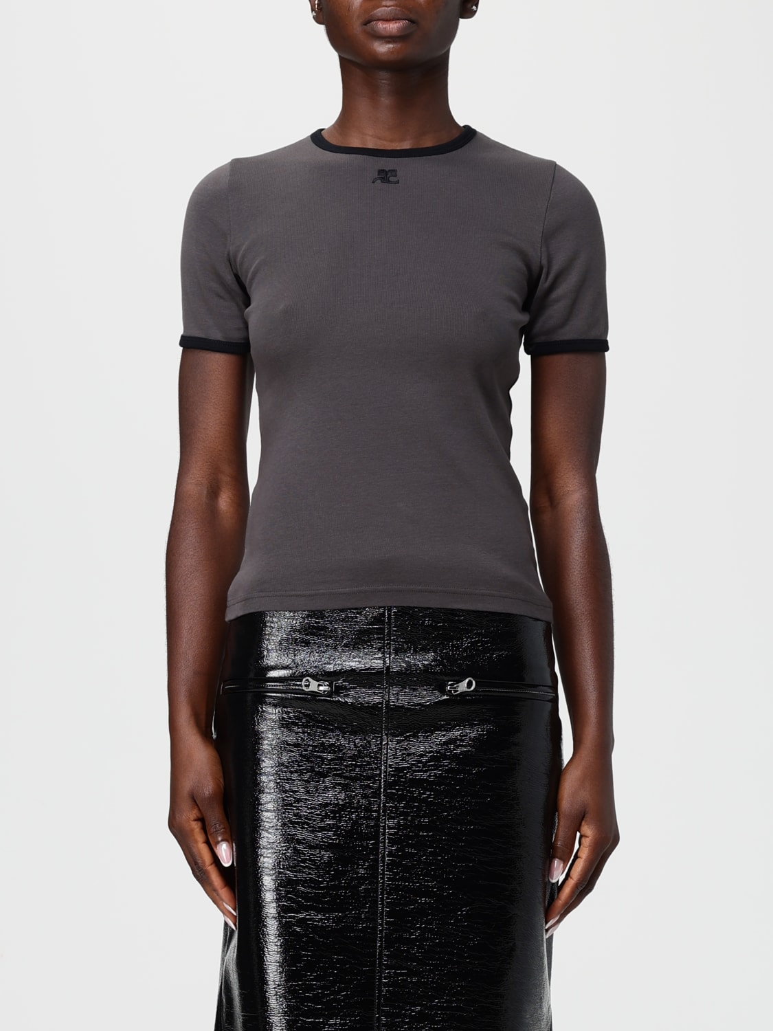 COURRÈGES T-SHIRT: T-shirt woman CourrÈges, Grey - Img 1