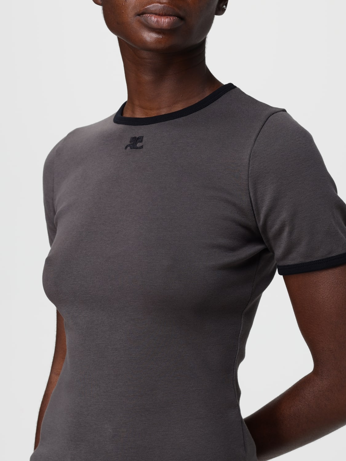 COURRÈGES T-SHIRT: T-shirt woman CourrÈges, Grey - Img 4