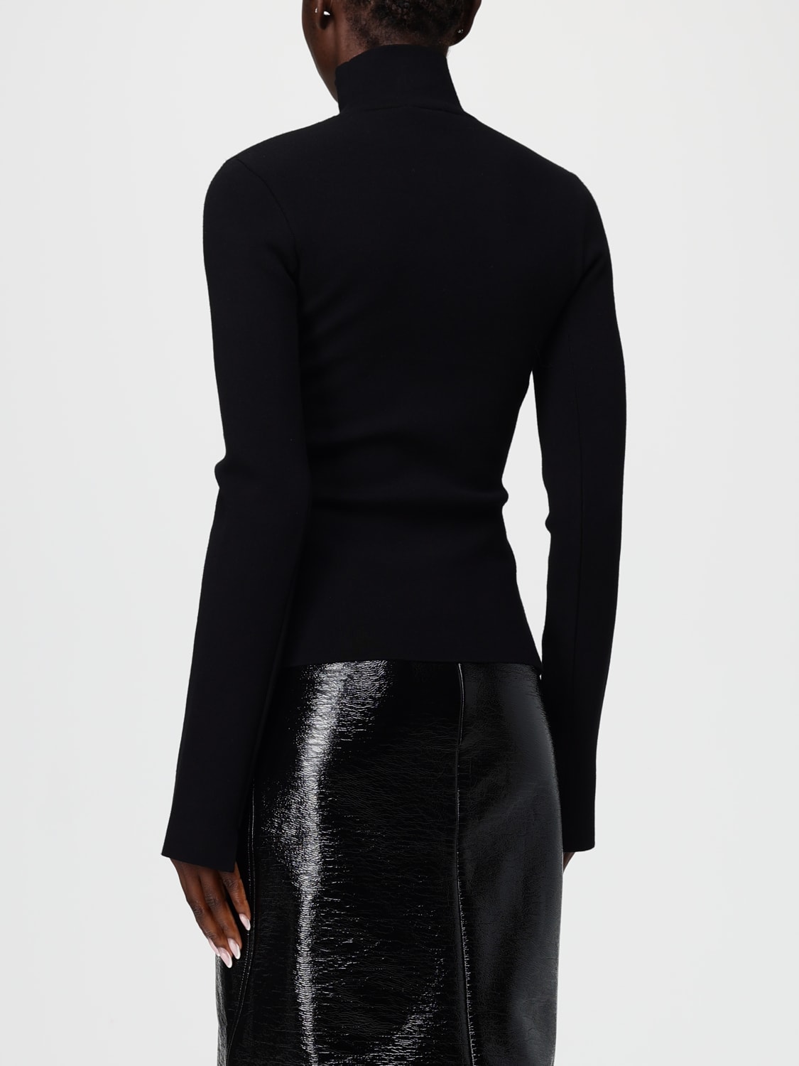 COURRÈGES SWEATER: Cardigan woman CourrÈges, Black - Img 3