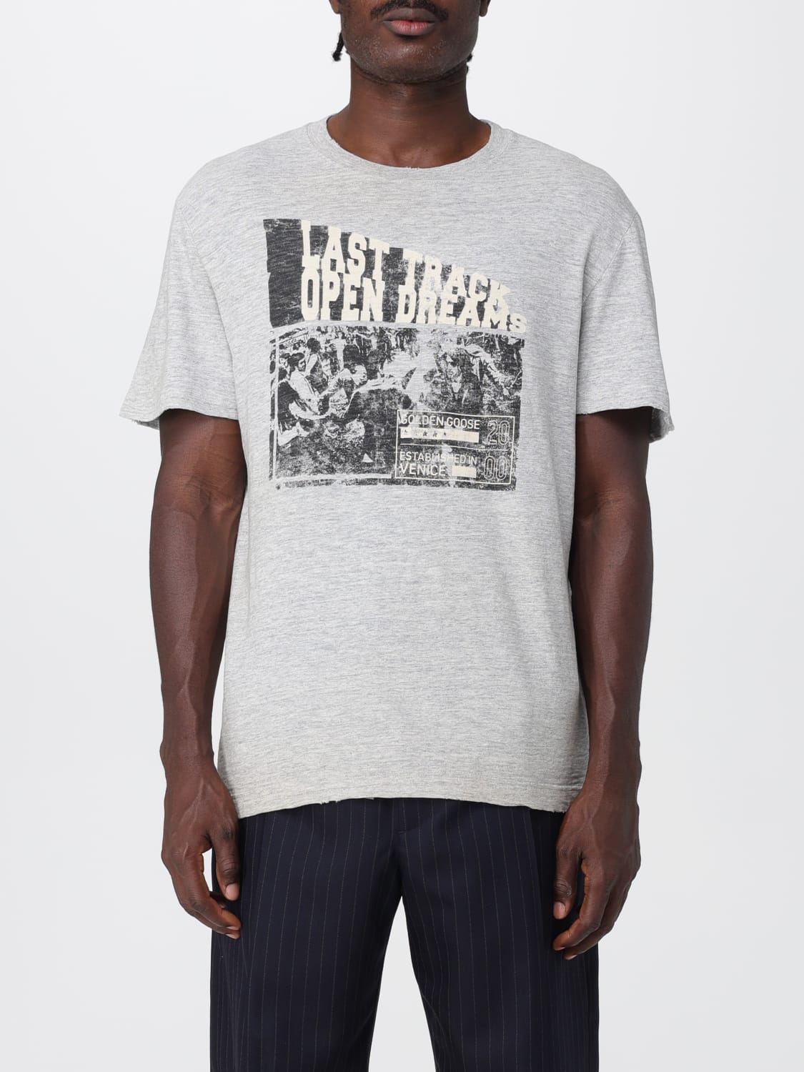 GOLDEN GOOSE T-SHIRT: T-shirt men Golden Goose, Grey - Img 1