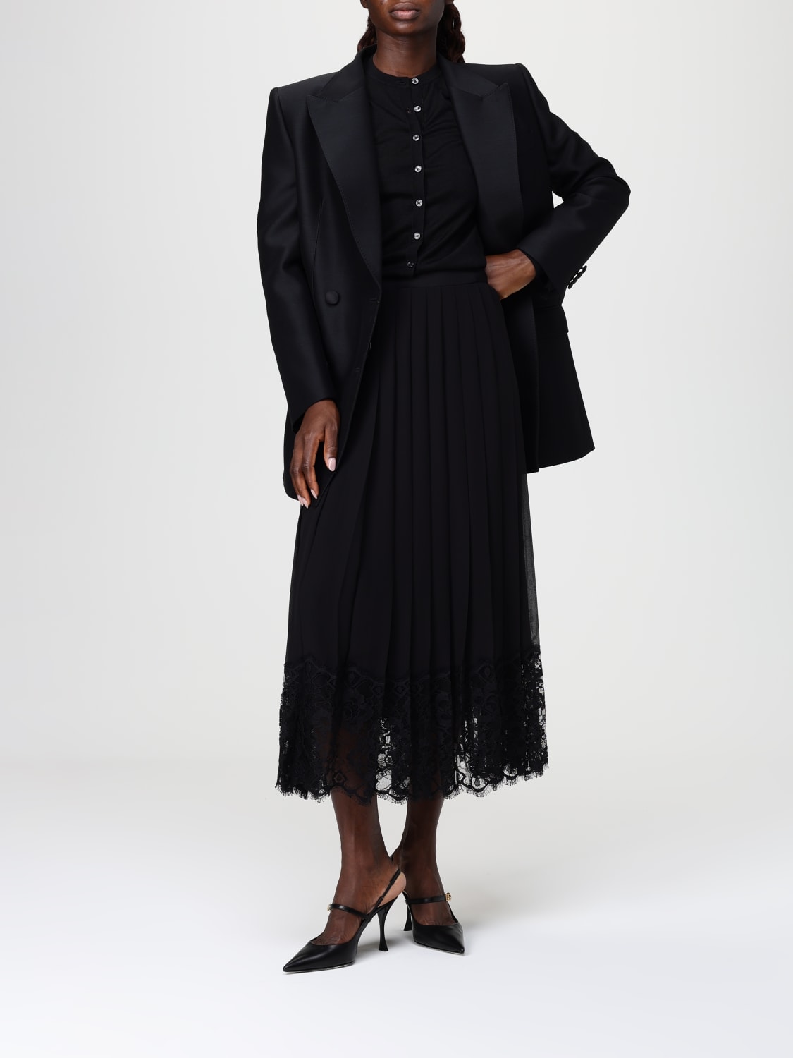 DOLCE & GABBANA MAGLIA: Cardigan classico Dolce & Gabbana in lana , Nero - Img 2