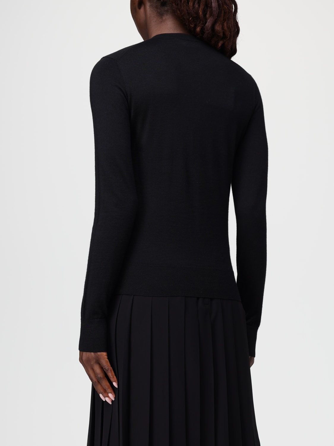 DOLCE & GABBANA MAGLIA: Cardigan classico Dolce & Gabbana in lana , Nero - Img 3