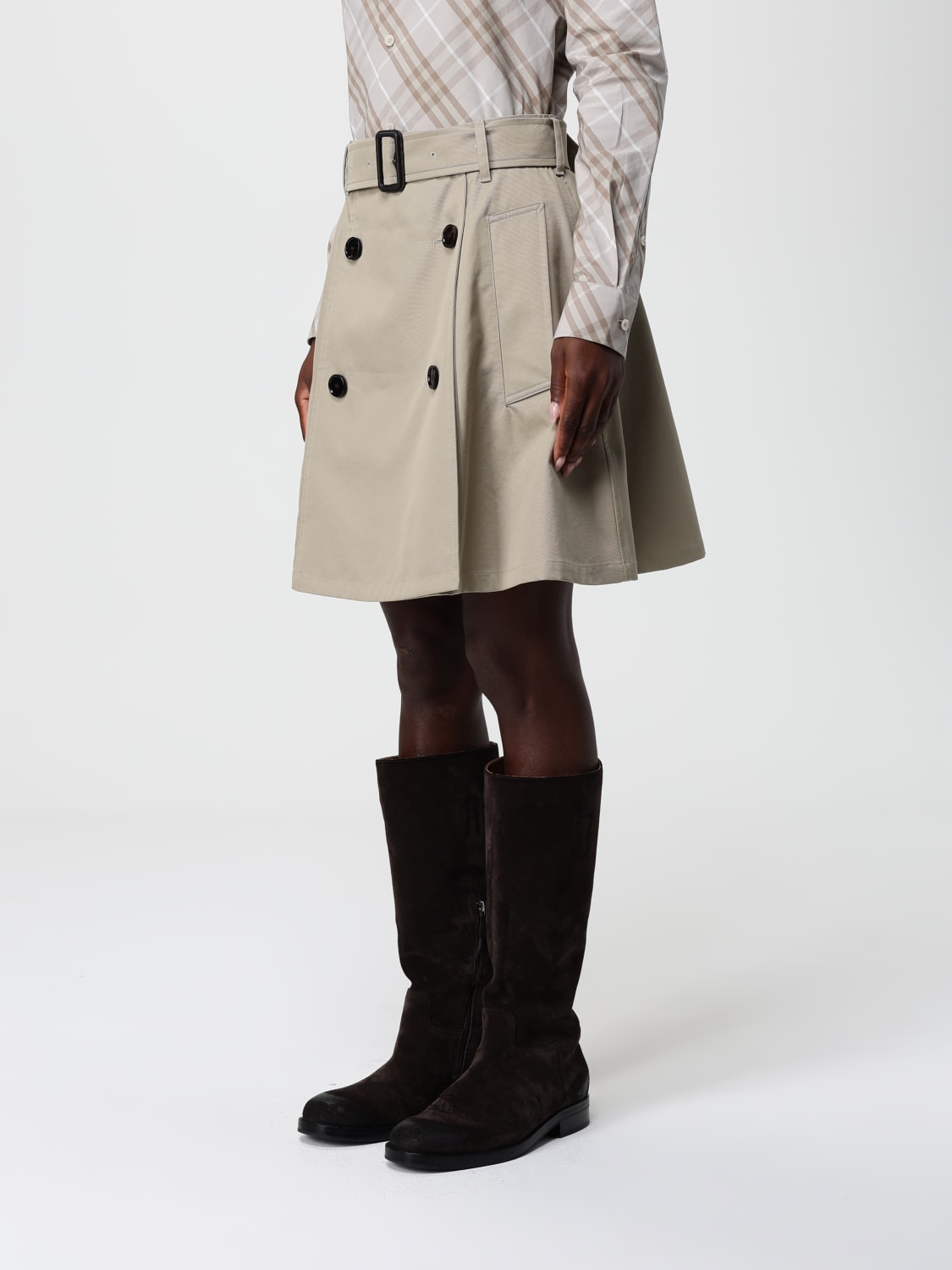 BURBERRY SKIRT: Skirt woman Burberry, Beige - Img 4