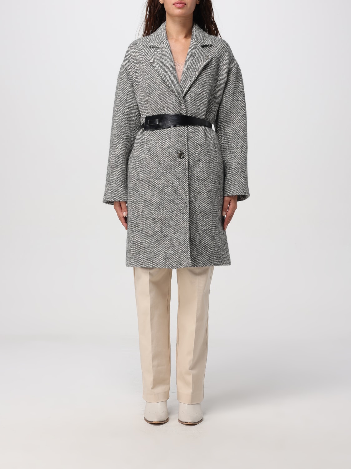 LIU JO COAT: Coat woman Liu Jo, Grey - Img 1