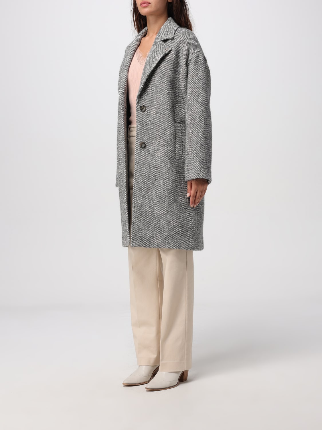 LIU JO COAT: Coat woman Liu Jo, Grey - Img 3