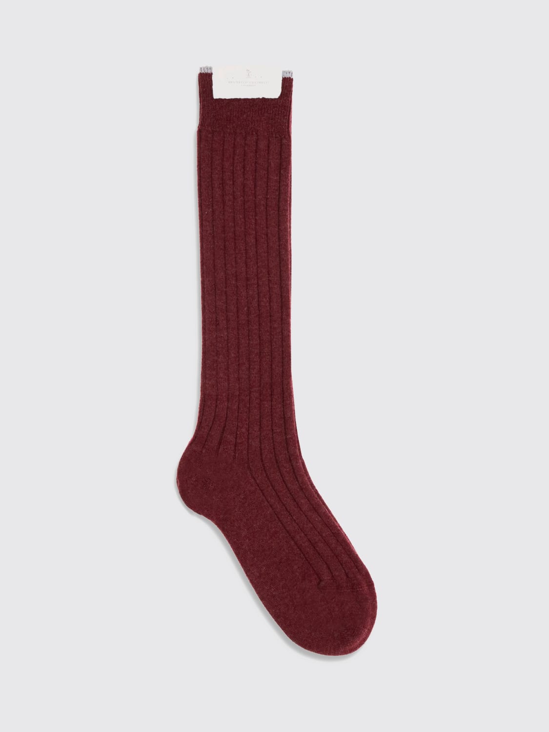 BRUNELLO CUCINELLI SOCKS: Socks men Brunello Cucinelli, Burgundy - Img 1