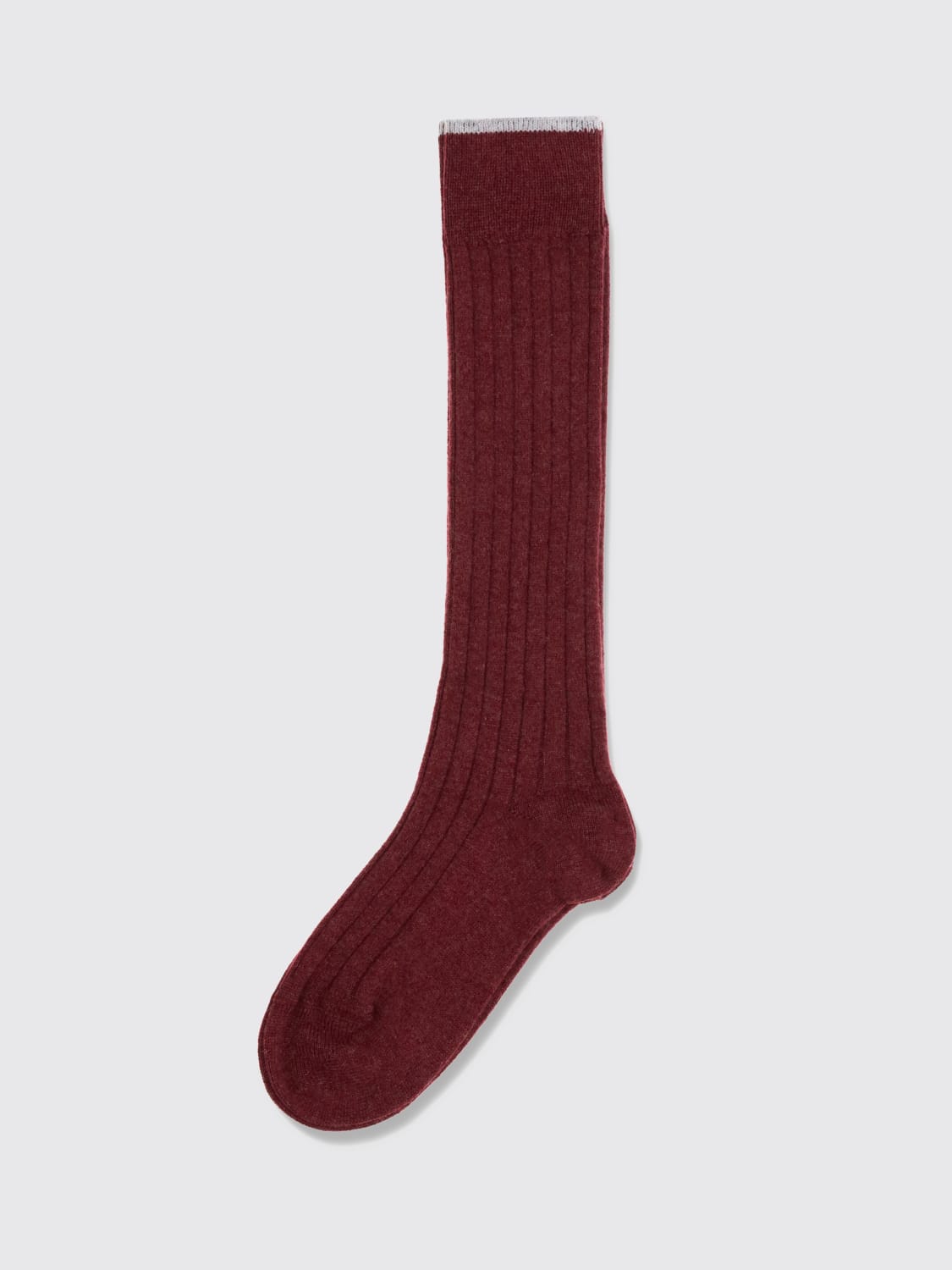 BRUNELLO CUCINELLI SOCKS: Socks men Brunello Cucinelli, Burgundy - Img 2