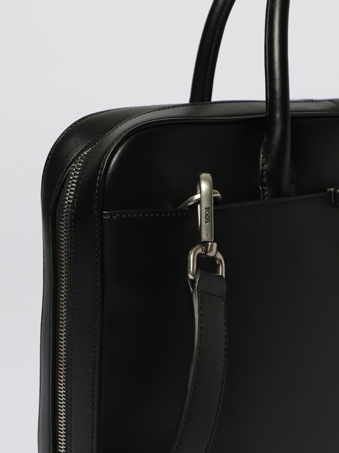 TOD'S BORSA: Borsa da lavoro T Timeless Slim Tod's in pelle, Nero - Img 3