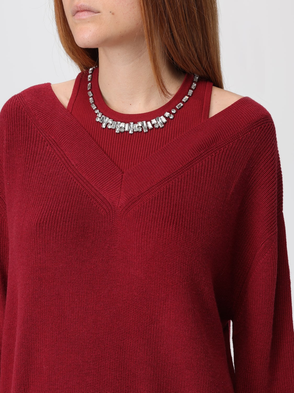 LIU JO JERSEY: Sudadera mujer Liu Jo, Rubí - Img 3