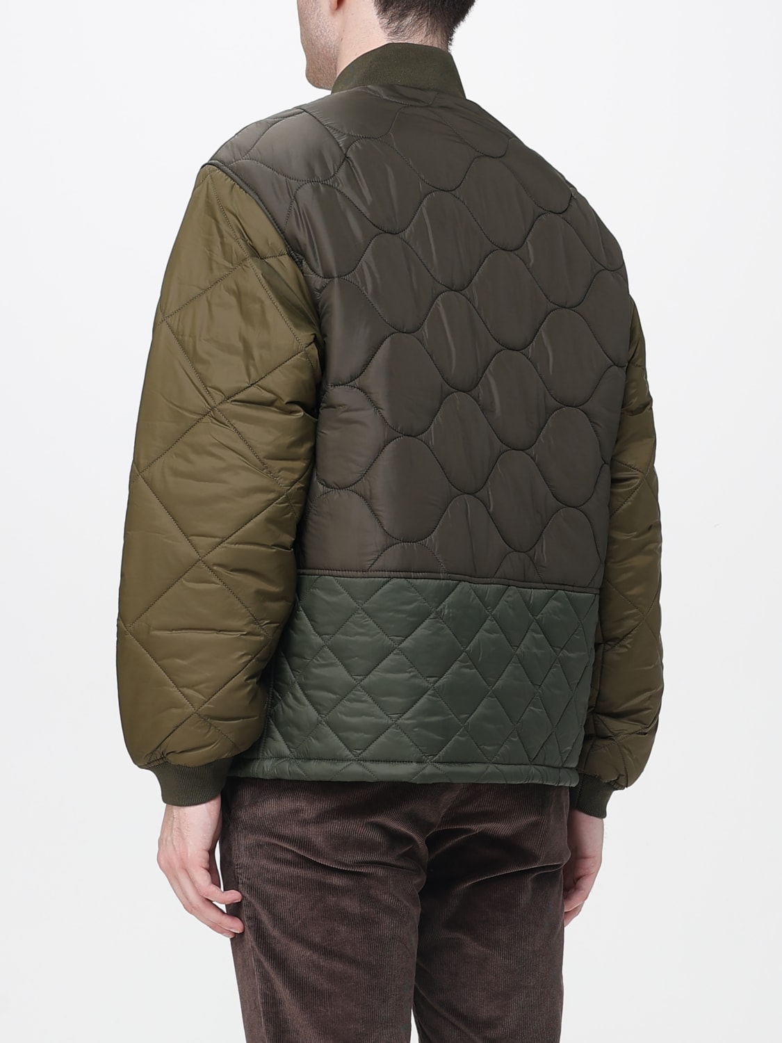 BARBOUR GIACCA: Piumino Cording Barbour in misto cotone trapuntato, Verde - Img 2