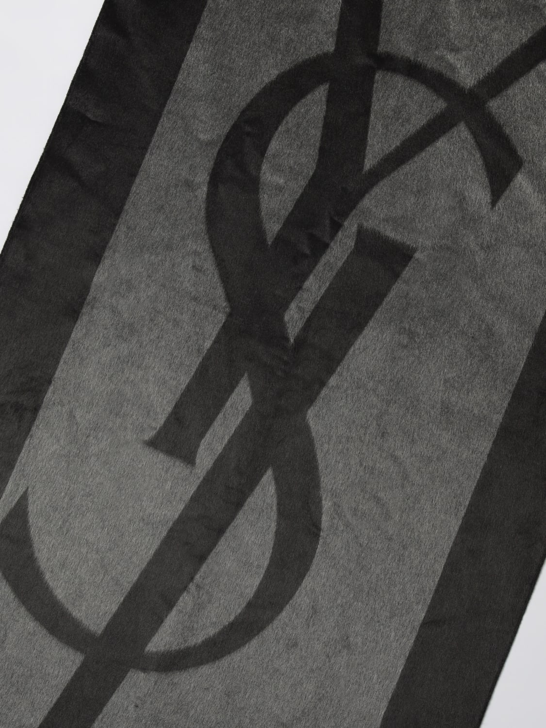 SAINT LAURENT SCARF: Scarf men Saint Laurent, Grey - Img 3