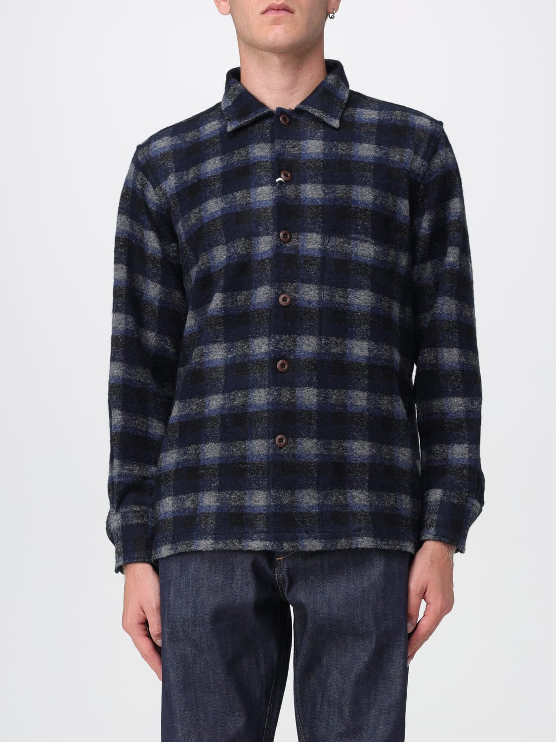 UNIVERSAL WORKS SHIRT: Shirt men Universal Works, Navy - Img 1