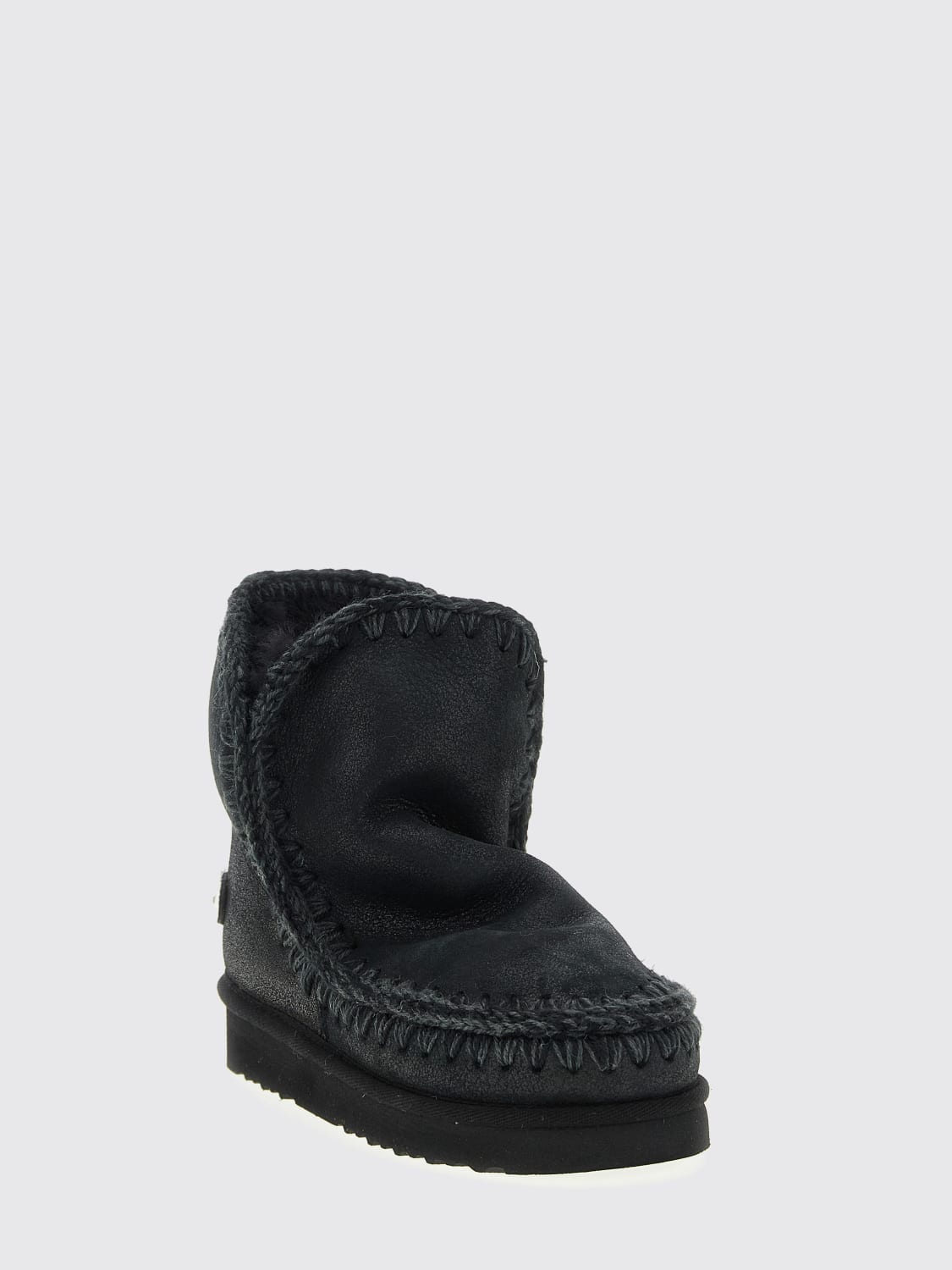 MOU BOOTS: Flat ankle boots woman Mou, Black - Img 2