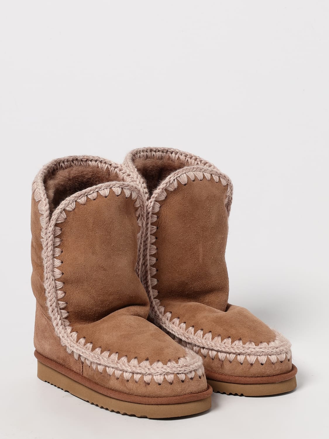 MOU BOOTS: Flat ankle boots woman Mou, Pink - Img 2