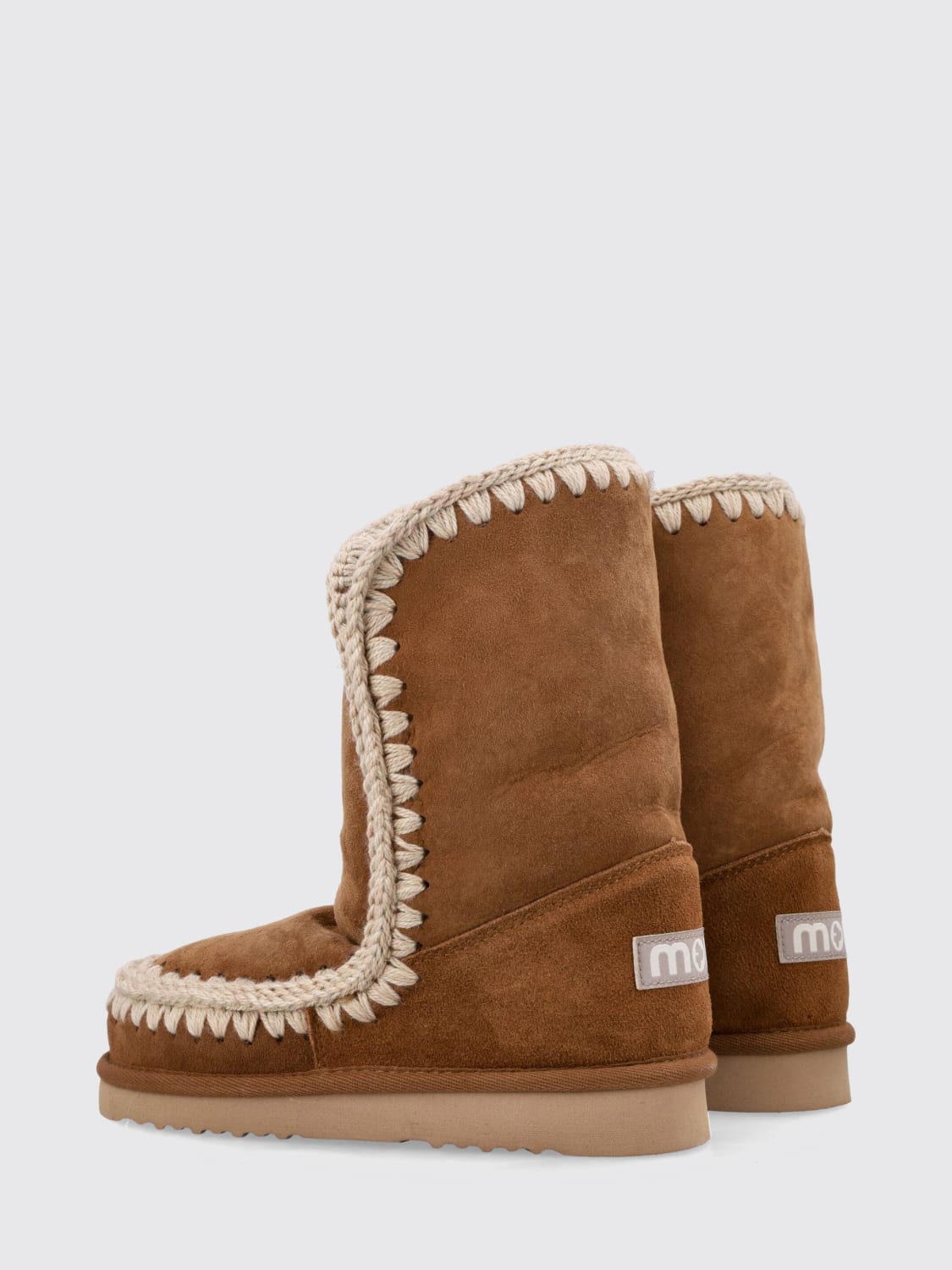 MOU BOOTS: Flat ankle boots woman Mou, Brown - Img 3