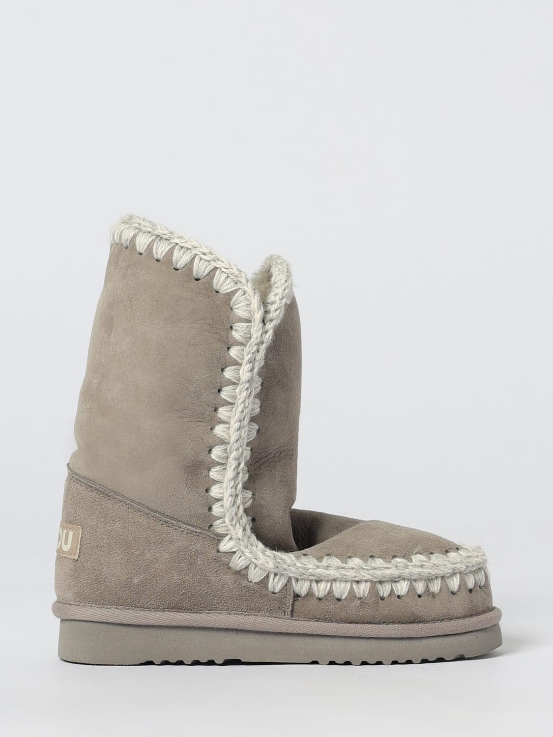 MOU BOOTS: Flat ankle boots woman Mou, Grey 2 - Img 1