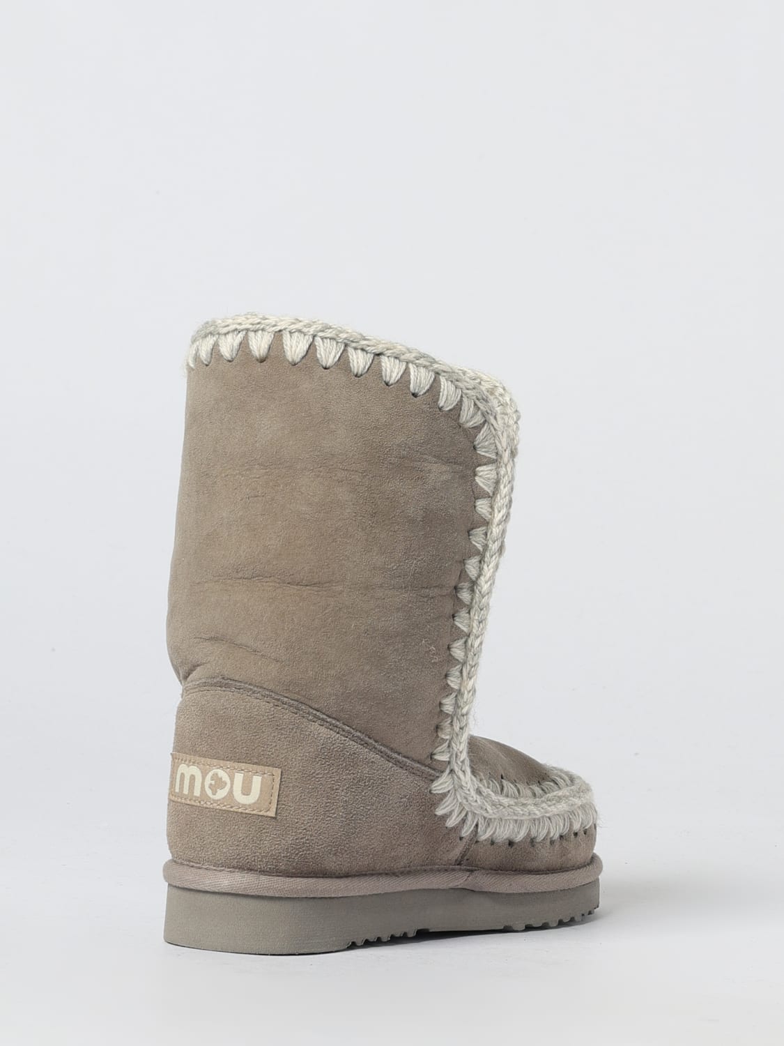 MOU BOOTS: Flat ankle boots woman Mou, Grey 2 - Img 3