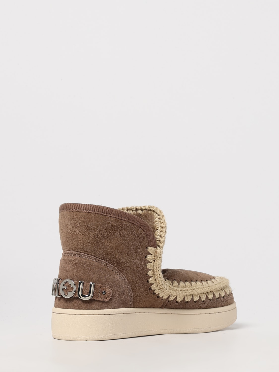 MOU BOOTS: Flat ankle boots woman Mou, Grey - Img 3