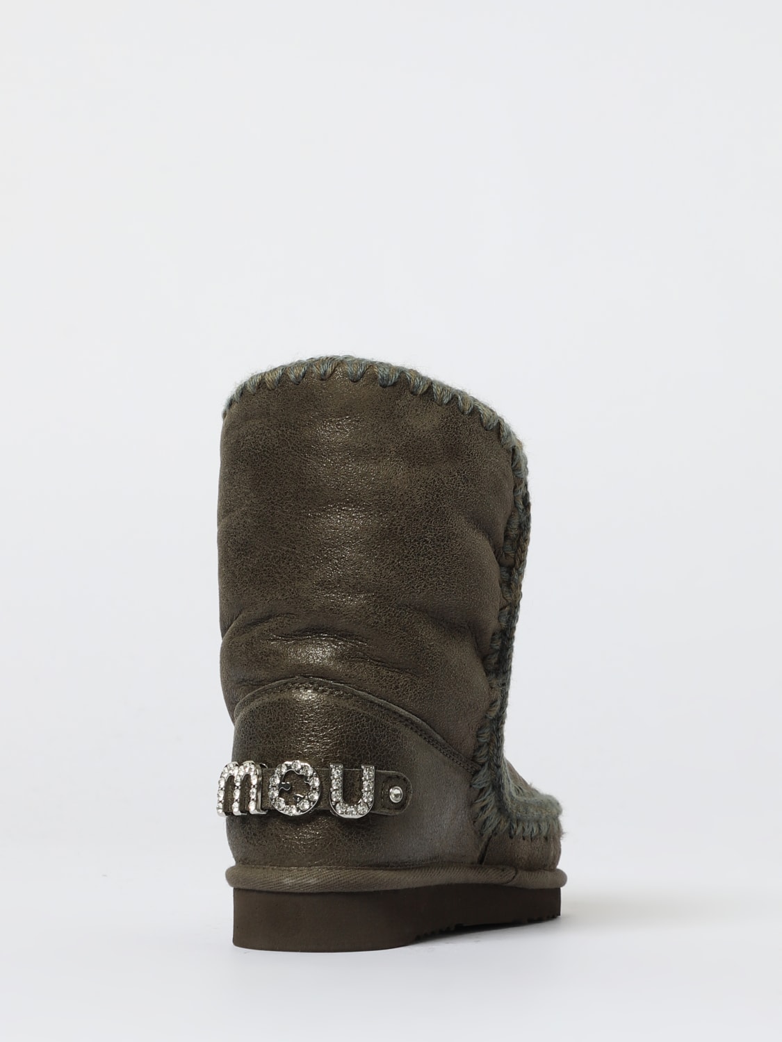 MOU STIEFEL: Flache stiefeletten damen Mou, Grün - Img 3