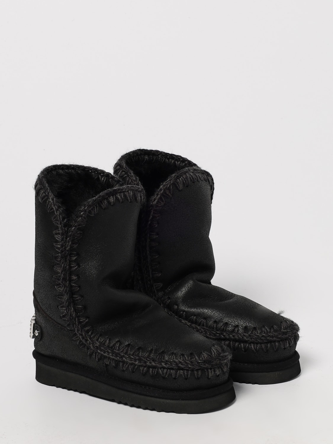 MOU BOOTS: Flat ankle boots woman Mou, Grey - Img 2