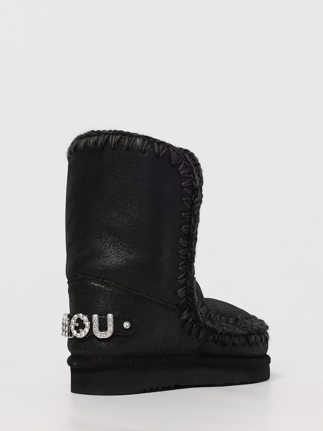 MOU BOOTS: Flat ankle boots woman Mou, Grey - Img 3