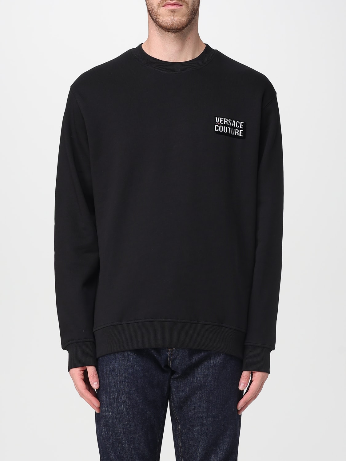 VERSACE JEANS COUTURE SWEATSHIRT: Sweatshirt men Versace Jeans Couture, Black - Img 1