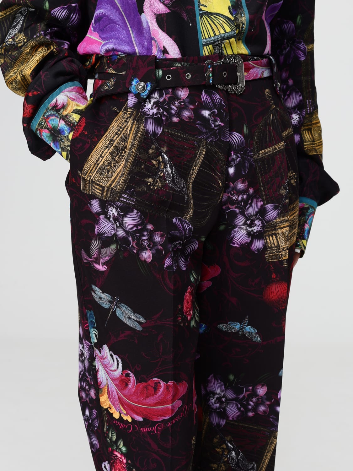 VERSACE JEANS COUTURE PANTS: Pants woman Versace Jeans Couture, Black - Img 4