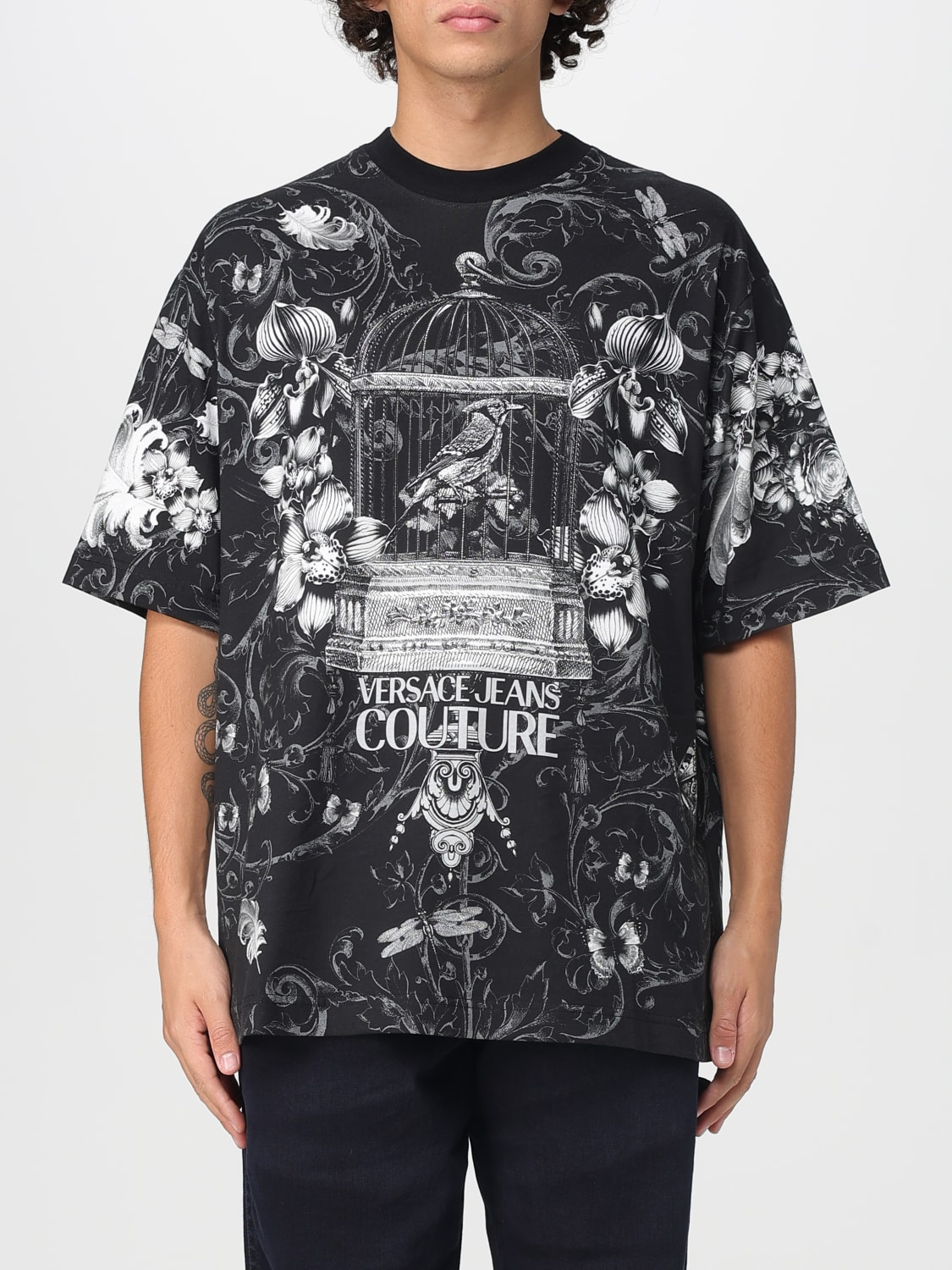 VERSACE JEANS COUTURE T-SHIRT: T-shirt men Versace Jeans Couture, Black - Img 1