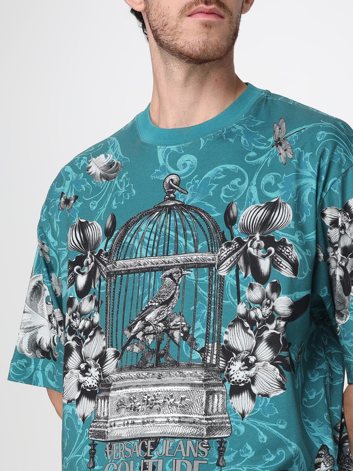 VERSACE JEANS COUTURE T-SHIRT: T-shirt men Versace Jeans Couture, Water - Img 3